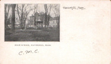 ANTIQUE C 1900 PMC PRIVATE MAILING CARD POSTCARD HIGH SCHOOL GAZEBO HAVERHILL MA picture