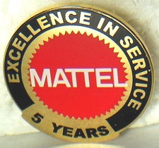 5 Year employee service award tie/lapel pin advertising MATTEL TOY Co. picture