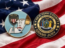 New York County State of NY True Bill Grand Jury Challenge Coin Court Officer picture