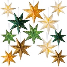 Cinnvoice Christmas Paper Star Lantern, Multicolor, 7 Pointed picture