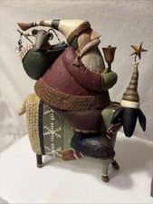 Williraye Studio Santa Claus Primitive Figure Christmas Sheep Mouse Greetings picture
