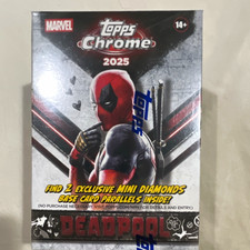 Topps 2025 Marvel Deadpool Chrome Sealed Trading Card Box 28 Cards picture