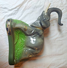 Vintage 1973 Ezra Brooks Elephant Whiskey Decanter Heritage China Bottle 185 picture