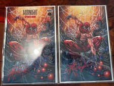 MIDNIGHT SPIDER-MAN #1 KEN LASHLEY NYCC EXCLUSIVE VARIANT SET W COA's Signed picture