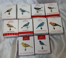Set Of 10 MINIATURE Hallmark Bird Ornaments picture