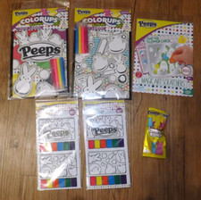 6 NEW PEEPS activities paint with water magic art scratchers glow poster markers picture