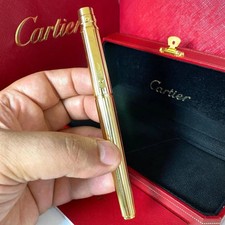 Cartier Santos Rollerball Pen Full Gold Luxury Writing Instrument With Box Gift picture