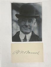 Bernard Baruch (d. 1965) Signed Autographed 8.5x11 Vintage Signature Display picture