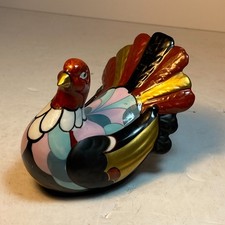 Manifattura Artistica Le Porcellane Hand Painted Porcelain Turkey Figurine 5