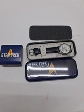 Vintage 1998 Star Trek Wristwatch w/ Collectible Tin Case Read Description picture