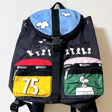 Snoopy Peanuts Exclusive Les Portsac 75Th Anniversary Backpack Patchwork JPN imp picture
