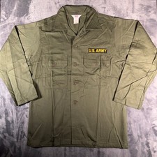 True Vintage BVD US Army Utility Shirt Mens Medium Green Deadstock OG-107 60s picture