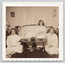 Vintage Photo Girls at a Sleepover Party  picture