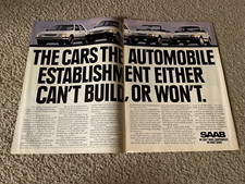 Vintage 1990 SAAB 9000S 9000 TURBO CONVERTIBLE PRINT AD picture
