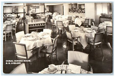 c1950's Coral Dining Room S.S. Lurline Unposted Vintage RPPC Photo Postcard picture