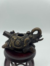 Antique Chinese Bronze Elephant Figural Water Dropper Scholar's Desk Ornament picture