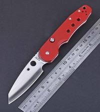 Smock C240 Red G10 Bottom Lock Tactical Hunting Camping Pocket Folding Knife US picture