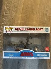 Funko Pop Jaws Shark Eating Boat #1145 GameStop Exclusive Movie Moments DAMAGED picture
