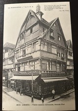 Vintage French Postcard Old Norman House Shoe Store UNUSED picture