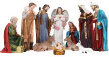 Colorful Christmas Nativity 11 Pcs Scene 12