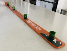 Jagermeister Jager LTD Edition Shot Ski w/ 50 Alum. Shot Glasses New In Box 64” picture