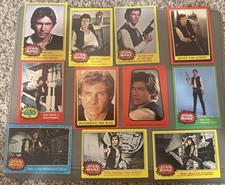 Vintage Topps Star Wars Han Solo 11 Card Lot Harrison Ford Starter Kit 1977-1983 picture