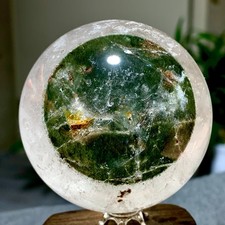 371G Natural Beautiful Higher Quality Garden Quartz Crystal Sphere Restoration picture