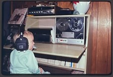 1978 Baby Audiophile With Reel to Reel Player & Pacifier 35mm Kodachrome Slide picture
