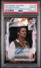 2026 Topps Chrome Disney Sapphire Auto /10 Orlando Bloom William Turner PSA 10 picture