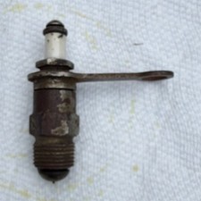 RARE 1900 VINTAGE ANTIQUE Spark Plug w/ Mounting Bracket Pull Handle picture
