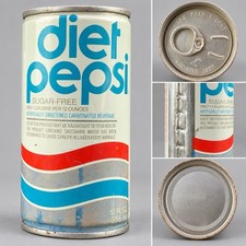 Vintage Diet Pepsi 12 Oz Empty Can Pull Tab Intact West Virginia Tax Stamp DR5 picture