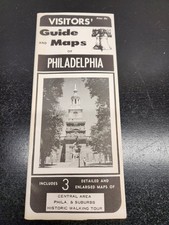 Vintage 1968 Philadelphia Visitors Guide Maps Historic Walking Tour picture