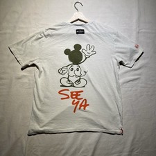 Rare Tokyo Disney T Shirt Mickey Mouse Script Bret Iwan Size Medium Pocket Tee picture