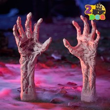 JOYIN Bloodstain Zombie Arm Stake Groundbreaker Halloween Outdoor Decoration Rea picture