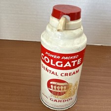 1958 Colgate TOOTHPASTE AEROSOL CAN, RARE New Full Dental Cream 7 OZ Smithsonian picture