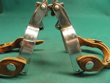 NICE PAIR OF CROCKETT RENALDE WESTERN COWBOY SPURS picture