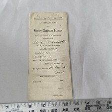 1893 Silver Bow Montana. Walkerville. Assessment List. Historical. Free S&H picture