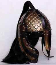 18GA Medieval Steel Larp Hussars Helmet Norman Viking Helmet With Plume Replica picture