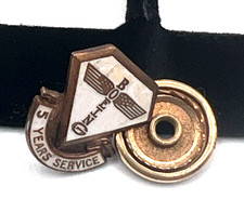VINTAGE BOEING AIRCRAFT 5 YEAR EMPLOYEE SERVICE PIN WHITEHEAD & HOAG SCREWBACK picture