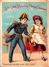 Vintage Vaudeville Children's New York Miniature Opera Co. Victorian Trade Card picture