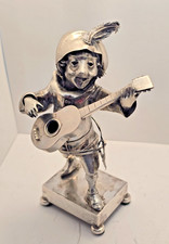 Rare Vintage Italian Silver Minstrel Figurine picture
