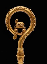 Wood CROZIER Polish Staff Crosier Bishop Quality Craftsmanship, 72