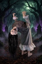 Spirit Halloween Broken Spine Girl Animatronic Rare 2014 Display Prop Decor picture