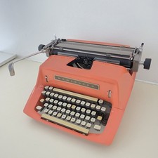 RARE 1966 Remington Model 24 Manual Typewriter - Salmon Pink picture