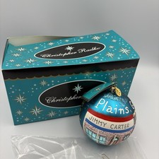 Christopher Radko Signed 2006 Jimmy Carter Plains Georgia Christmas Ornament picture