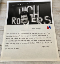 Alex Trebek 1978 Press Release Photo - High Rollers Game Show - jeopardy host picture