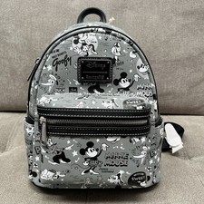 Disney Loungefly Disney100 Black White Vault Amazon Exclusive Mini Backpack NWT picture