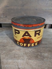 Vintage 1940's Par Coffee Tin A General Foods Product Very Nice picture