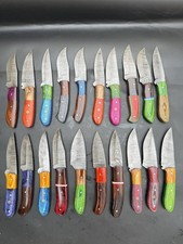 8'' LOT OF 20 HANDMADE DAMASCUS STEEL HUNTING SKINNER KNIFE USA's Duty Paid (106 picture