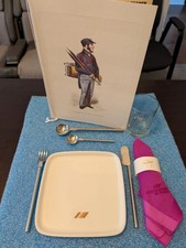 AIR FRANCE CONCORDE BOUILLET BOURDELLE CUTLERY NAPKIN LIMOGES CHINA & GLASS READ picture
